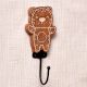 Brown Wooden Tiger Wall Hooks For Keys